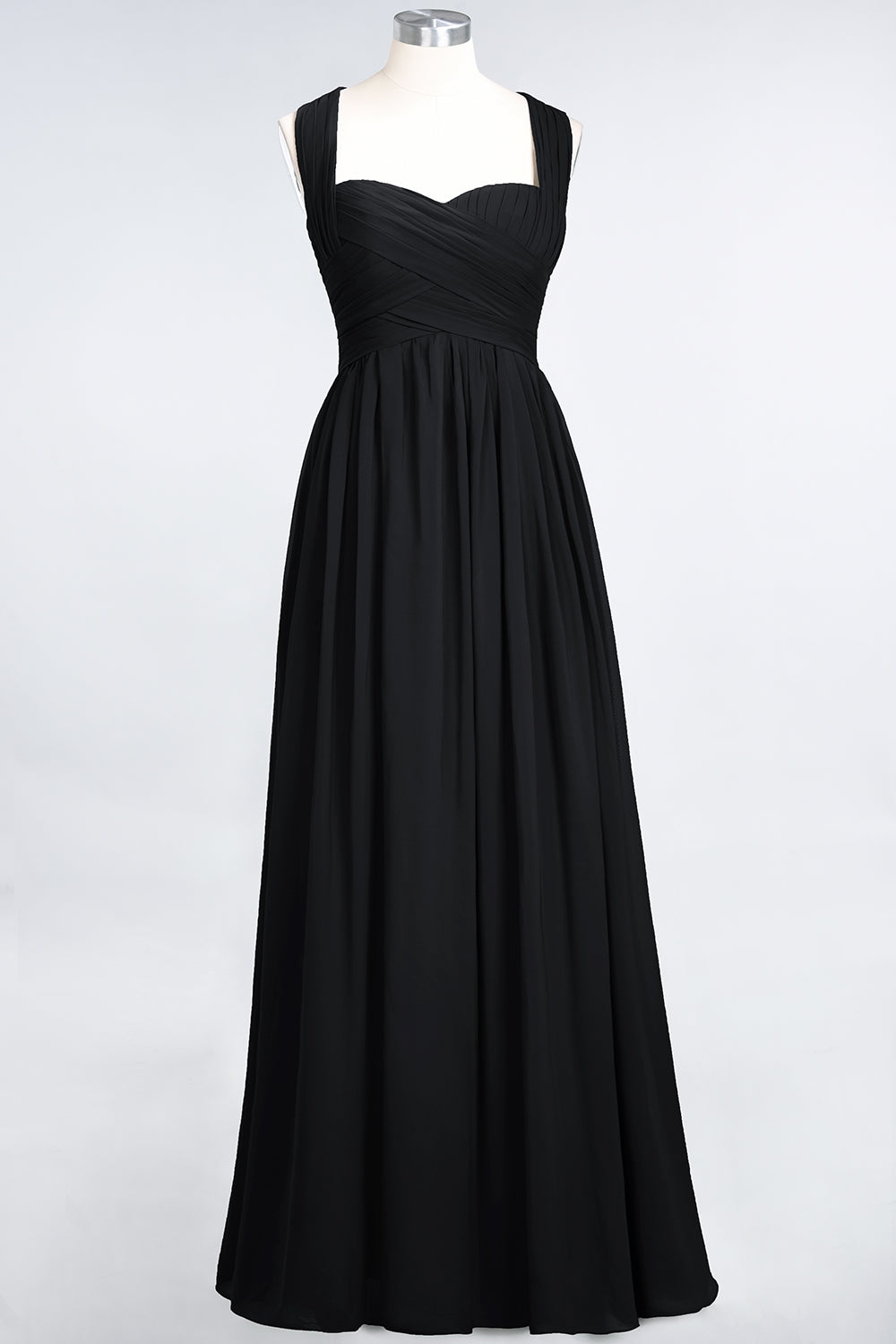 Burgundy Simple Long A-line Cap Sleeves Sweetheart Bridesmaid Dress