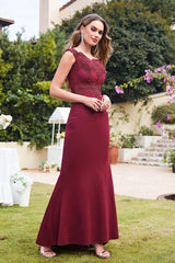 Off the Shoulder Mermaid Long Party Dress with Lace Appliques