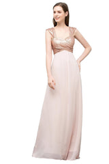 Chic Long Sweetheart Chiffon A-line Evening Dress