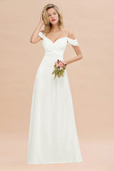 Spaghetti Straps Sweetheart Ruffles Bridesmaid Dress