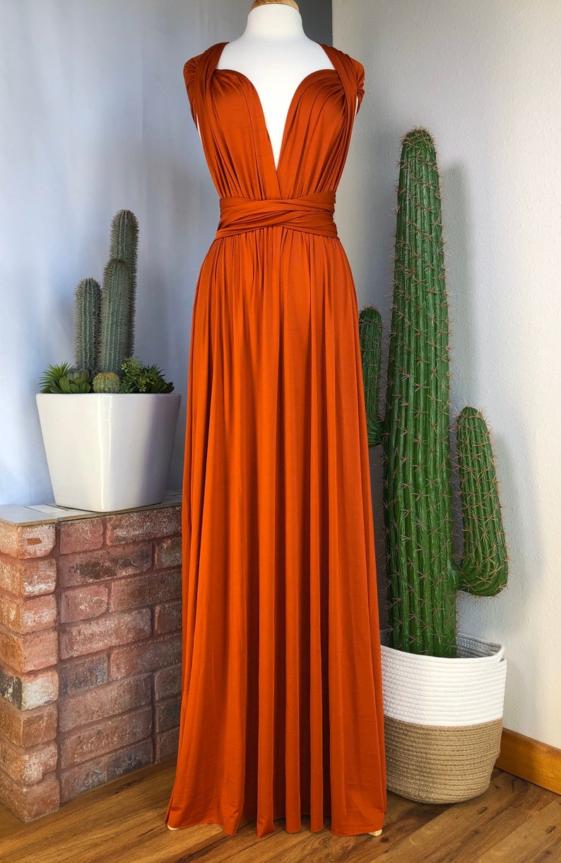 Convertible Long A-line Bridesmaid Dresses Multiway Infinity Dress