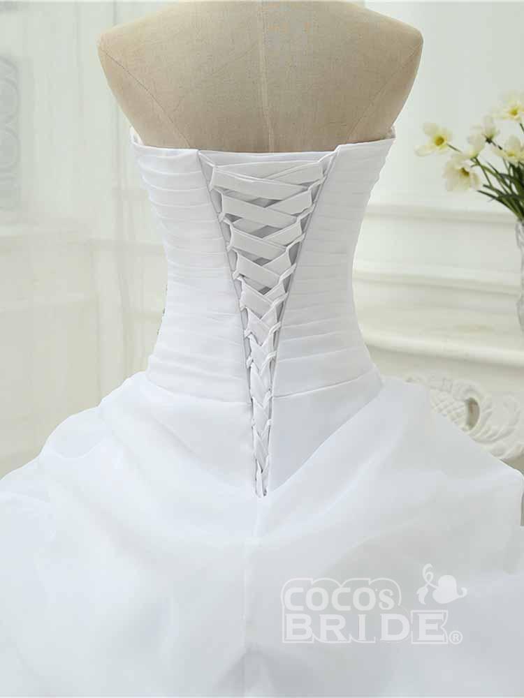 Gorgeous Long Ball Gown Sweetheart Ruffles Wedding Dresses