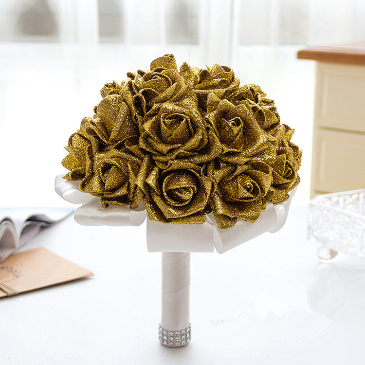 Sparkle Multiple Colors Rose Wedding Bouquet
