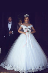 Elegant Long A-line White Sweetheart Wedding Dresses With Lace