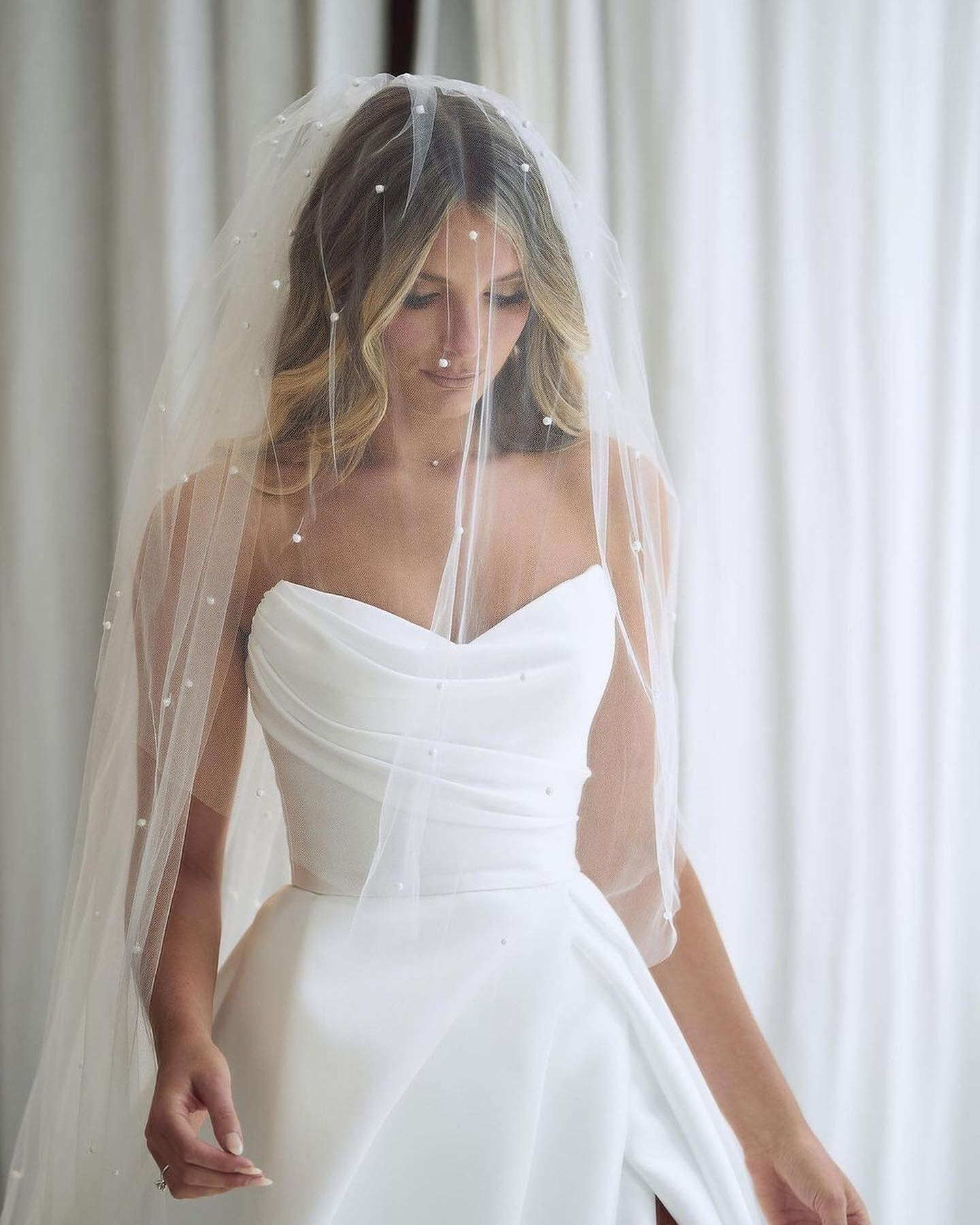 Long Sweetheart Satin A-Line Floor Length Ruffles Wedding Dress With Side Slit