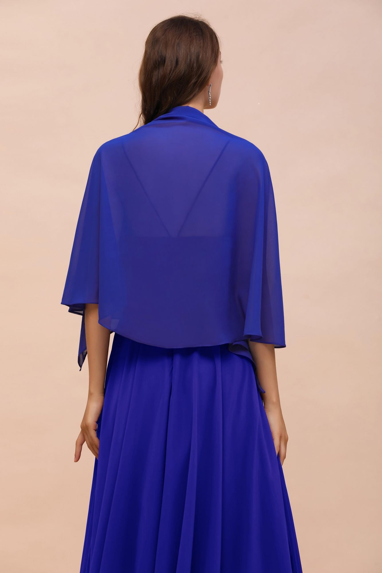 Chiffon Royal Blue Special Occasions Wraps