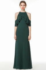 Gorgeous Straps Dark Green Floor Length Bridesmaid Dress
