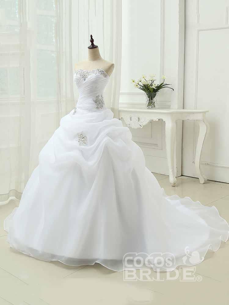 Gorgeous Long Ball Gown Sweetheart Ruffles Wedding Dresses