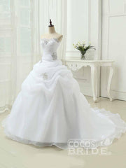Gorgeous Long Ball Gown Sweetheart Ruffles Wedding Dresses