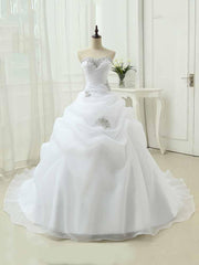 Gorgeous Long Ball Gown Sweetheart Ruffles Wedding Dresses