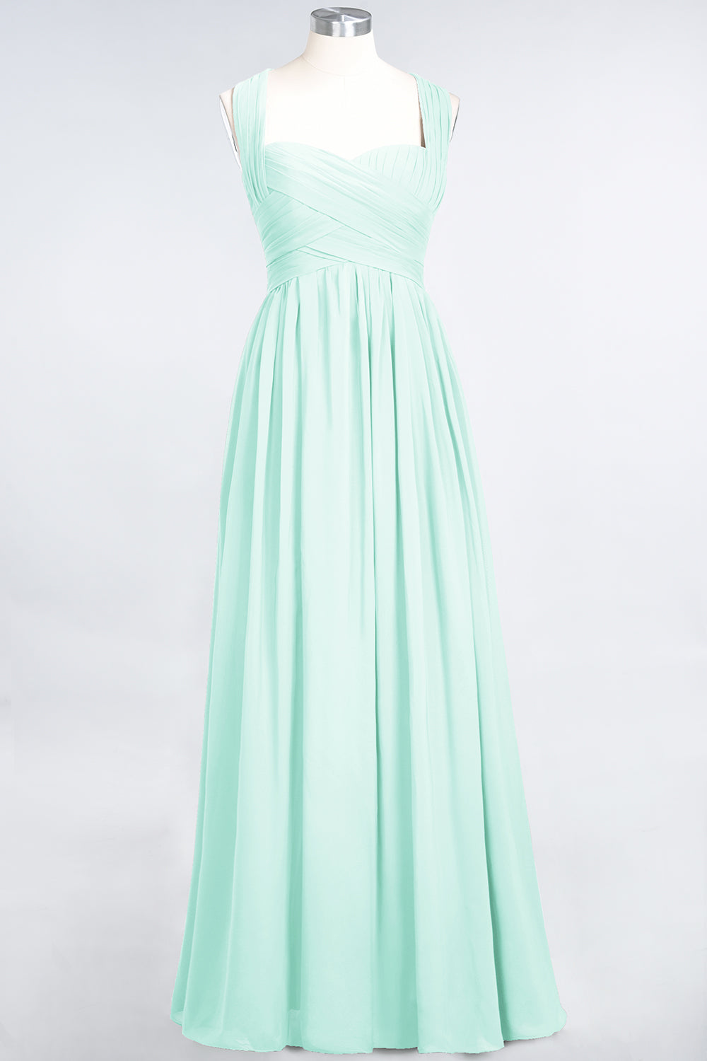 Burgundy Simple Long A-line Cap Sleeves Sweetheart Bridesmaid Dress