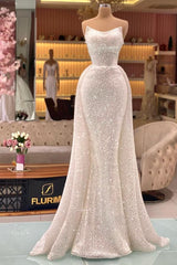 Gorgeous Long Mermaid Glitter Sweetheart Prom Dress