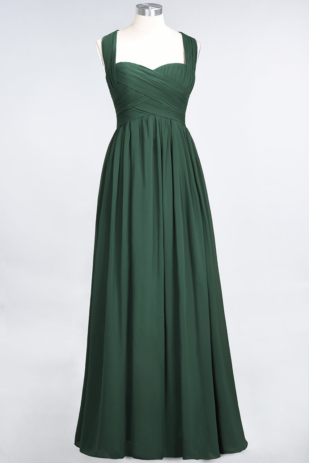 Burgundy Simple Long A-line Cap Sleeves Sweetheart Bridesmaid Dress
