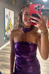 Strapless Mermaid Short Sequin Homecoming Dress