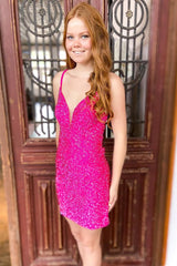 Sparkle Mermaid Sweetheart Backless Sequins Short Party Dress