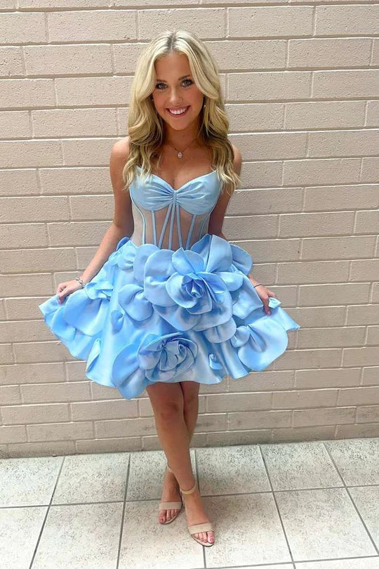 Short A-line Sweetheart Cocktail Party Dress