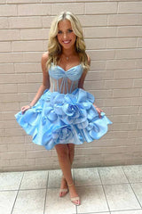 Short A-line Sweetheart Cocktail Party Dress