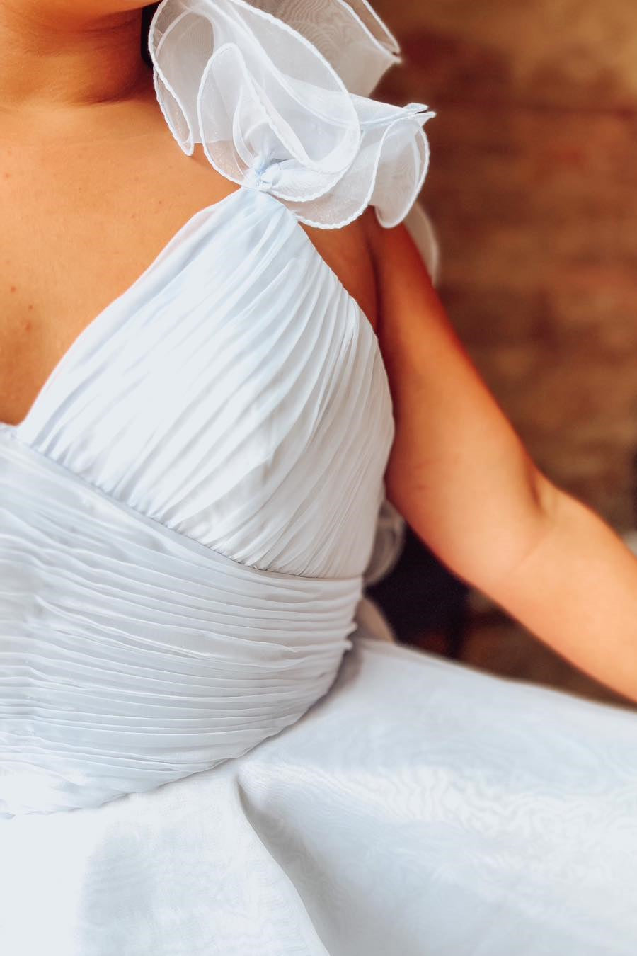 White Short A-line Sweetheart Ruffles Straps Tulle Homecoming Dress